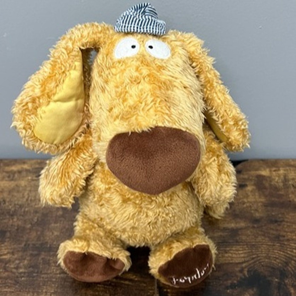 Kohls Cares Sandra Boynton Scruffy Brown Dog Train Conductor Plush Toy